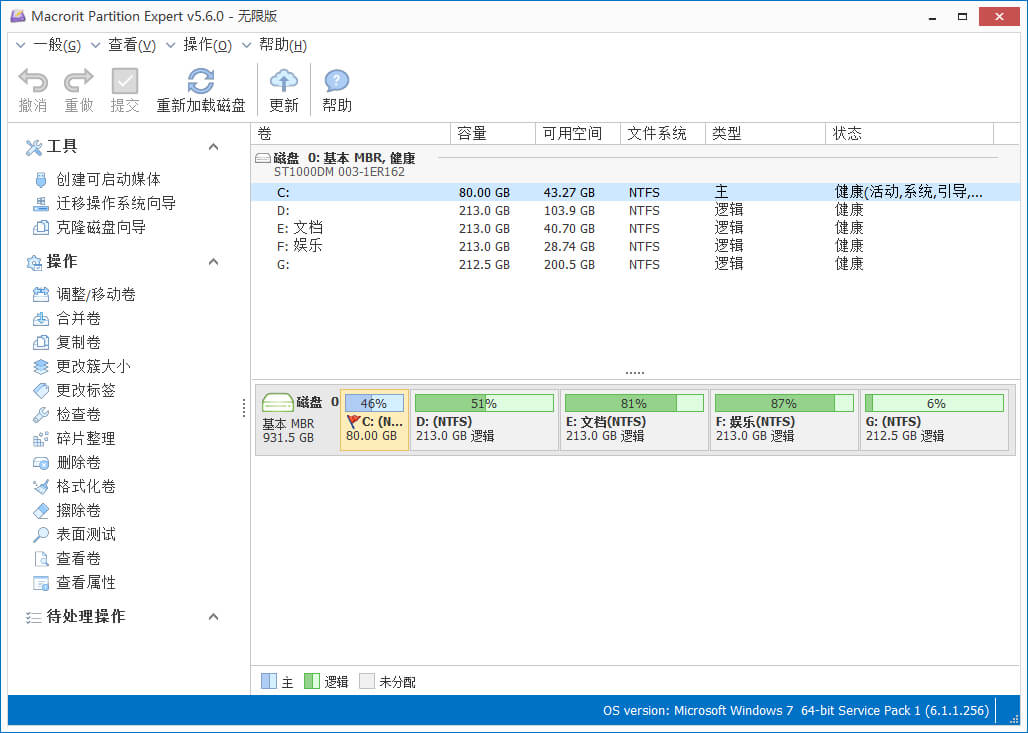Windows 分区专家Macrorit v7.3.2.0 中文注册版单文件